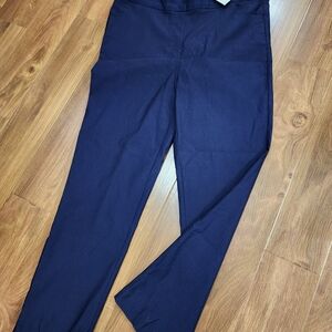 Alfred Dunner Women's Navy Blue Slim Fit Pants